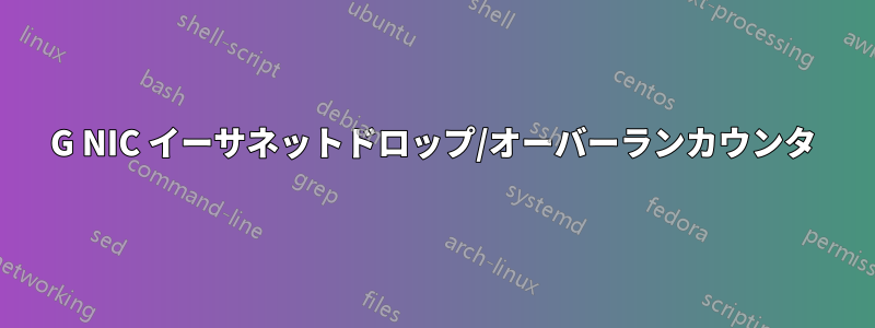 10G NIC イーサネットドロップ/オーバーランカウンタ