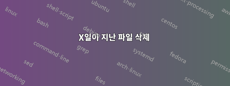 X일이 지난 파일 삭제