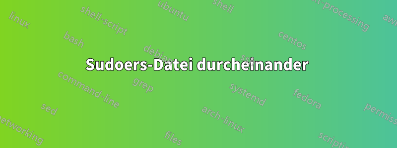 Sudoers-Datei durcheinander