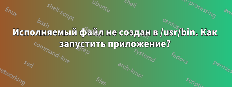 Исполняемый файл не создан в /usr/bin. Как запустить приложение?