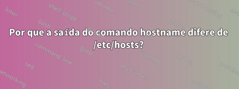 Por que a saída do comando hostname difere de /etc/hosts?