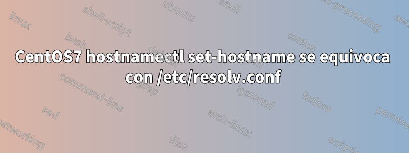 CentOS7 hostnamectl set-hostname se equivoca con /etc/resolv.conf