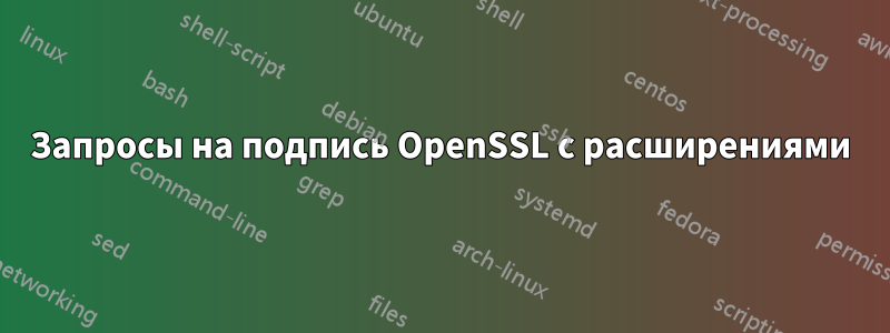 Запросы на подпись OpenSSL с расширениями