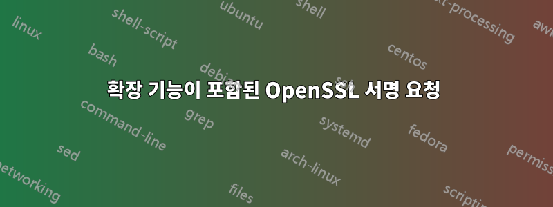 확장 기능이 포함된 OpenSSL 서명 요청