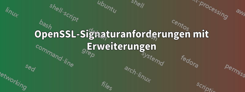 OpenSSL-Signaturanforderungen mit Erweiterungen