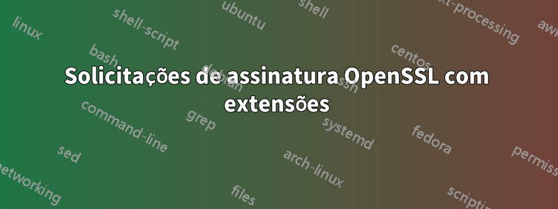 Solicitações de assinatura OpenSSL com extensões