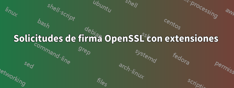 Solicitudes de firma OpenSSL con extensiones