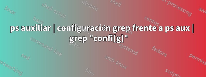 ps auxiliar | configuración grep frente a ps aux | grep "confi[g]" 