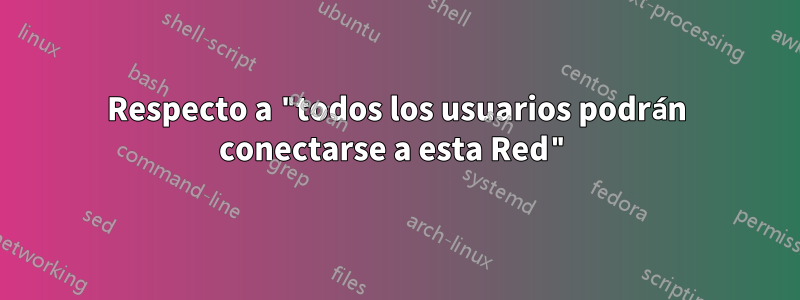 Respecto a "todos los usuarios podrán conectarse a esta Red"