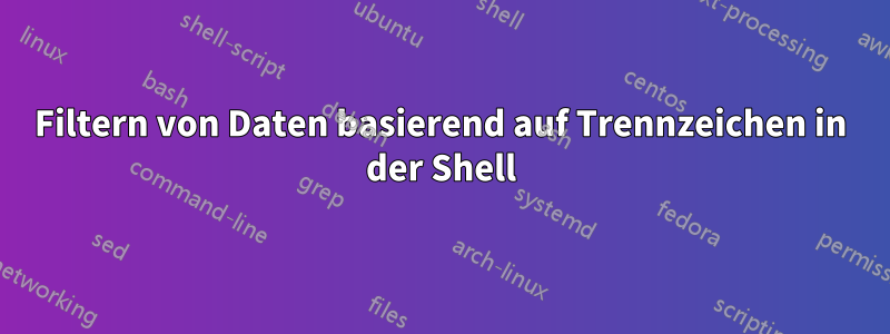 Filtern von Daten basierend auf Trennzeichen in der Shell