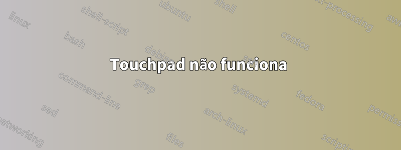 Touchpad não funciona