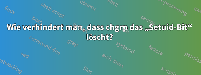 Wie verhindert man, dass chgrp das „Setuid-Bit“ löscht?