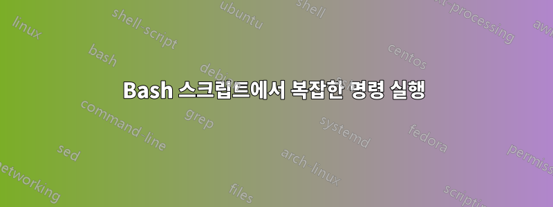 Bash 스크립트에서 복잡한 명령 실행