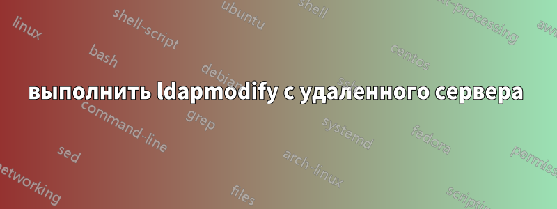 выполнить ldapmodify с удаленного сервера