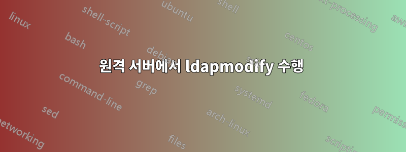 원격 서버에서 ldapmodify 수행