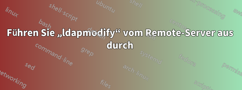 Führen Sie „ldapmodify“ vom Remote-Server aus durch