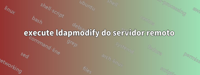 execute ldapmodify do servidor remoto