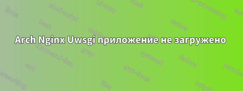 Arch Nginx Uwsgi приложение не загружено