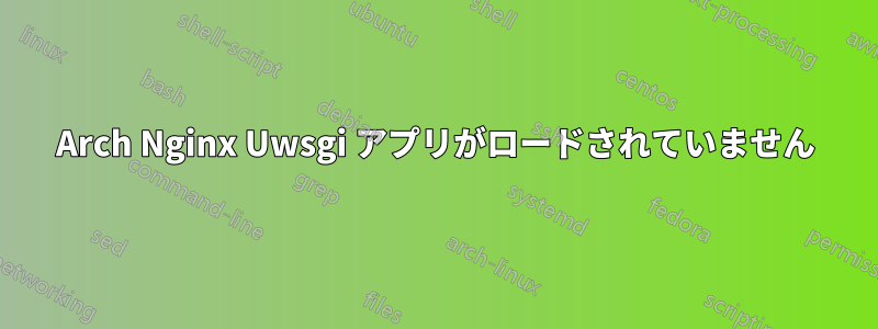 Arch Nginx Uwsgi アプリがロードされていません