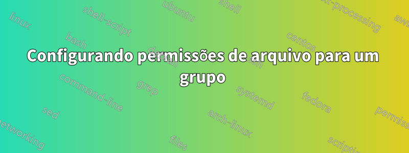 Configurando permissões de arquivo para um grupo