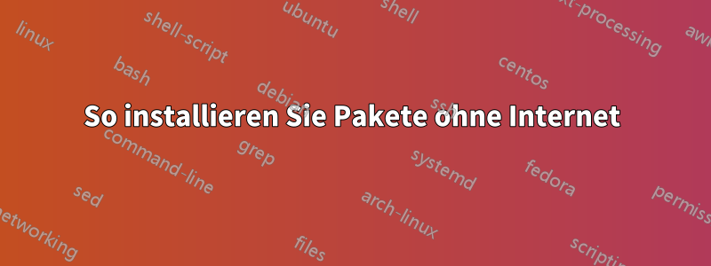 So installieren Sie Pakete ohne Internet