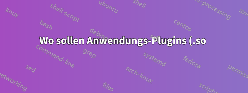 Wo sollen Anwendungs-Plugins (.so) platziert werden?