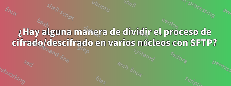 ¿Hay alguna manera de dividir el proceso de cifrado/descifrado en varios núcleos con SFTP?