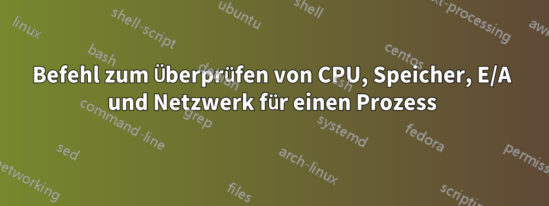 Befehl zum Überprüfen von CPU, Speicher, E/A und Netzwerk für einen Prozess