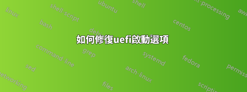 如何修復uefi啟動選項