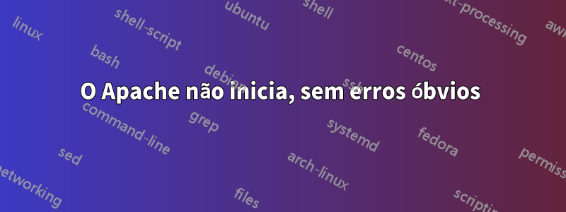 O Apache não inicia, sem erros óbvios