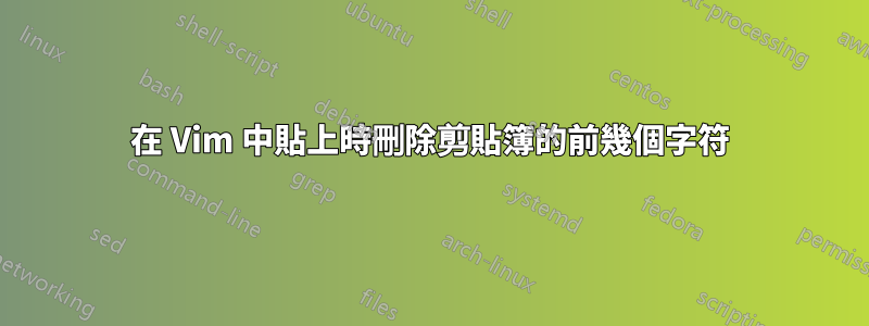 在 Vim 中貼上時刪除剪貼簿的前幾個字符