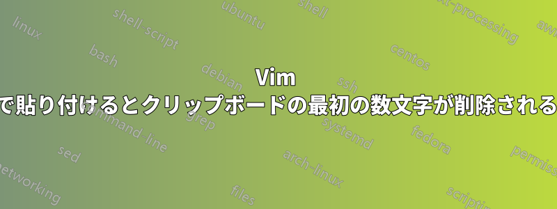 Vim で貼り付けるとクリップボードの最初の数文字が削除される