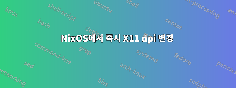 NixOS에서 즉시 X11 dpi 변경