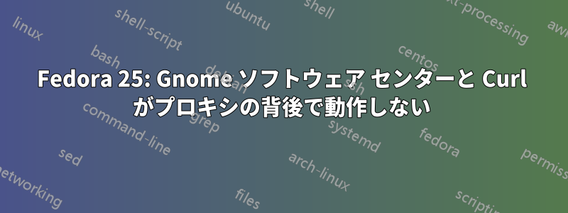 Fedora 25: Gnome ソフトウェア センターと Curl がプロキシの背後で動作しない