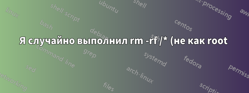 Я случайно выполнил rm -rf /* (не как root). Что я могу/должен исправить?