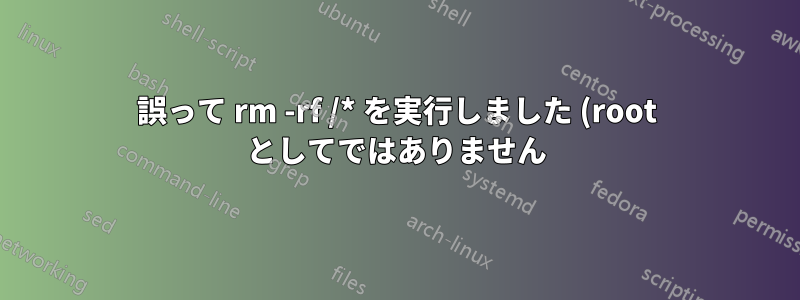 誤って rm -rf /* を実行しました (root としてではありません)。何を修正すればよいですか?