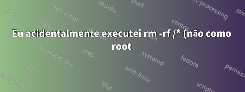 Eu acidentalmente executei rm -rf /* (não como root). O que posso/devo consertar?