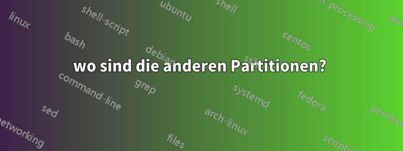 wo sind die anderen Partitionen?