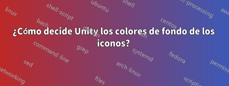 ¿Cómo decide Unity los colores de fondo de los iconos?