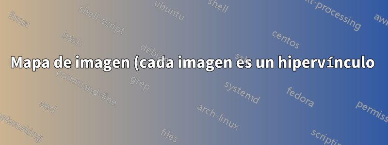 Mapa de imagen (cada imagen es un hipervínculo) en montaje