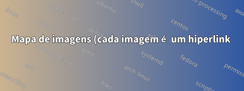 Mapa de imagens (cada imagem é um hiperlink) em montagem