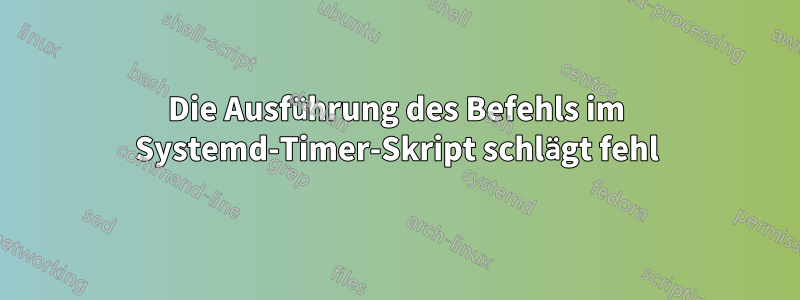 Die Ausführung des Befehls im Systemd-Timer-Skript schlägt fehl