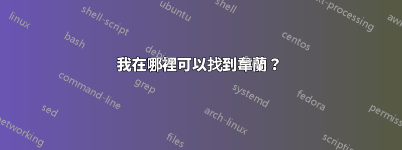 我在哪裡可以找到韋蘭？