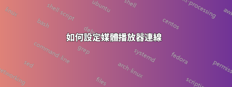 如何設定媒體播放器連線 