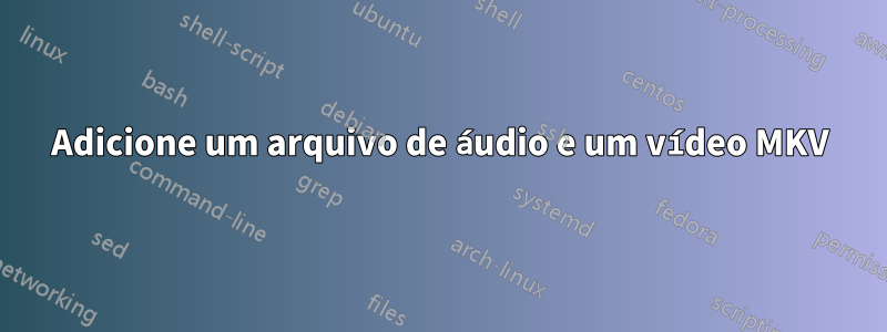 Adicione um arquivo de áudio e um vídeo MKV