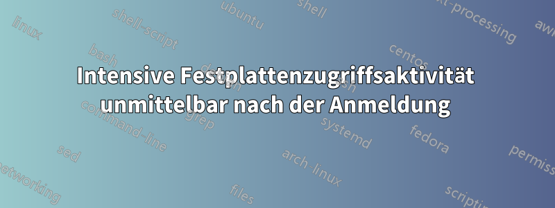 Intensive Festplattenzugriffsaktivität unmittelbar nach der Anmeldung