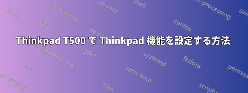 Thinkpad T500 で Thinkpad 機能を設定する方法