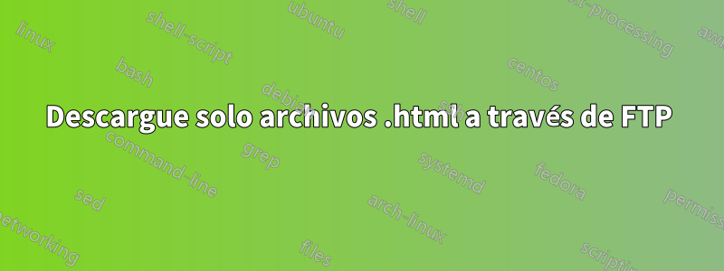 Descargue solo archivos .html a través de FTP