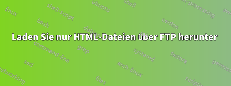 Laden Sie nur HTML-Dateien über FTP herunter