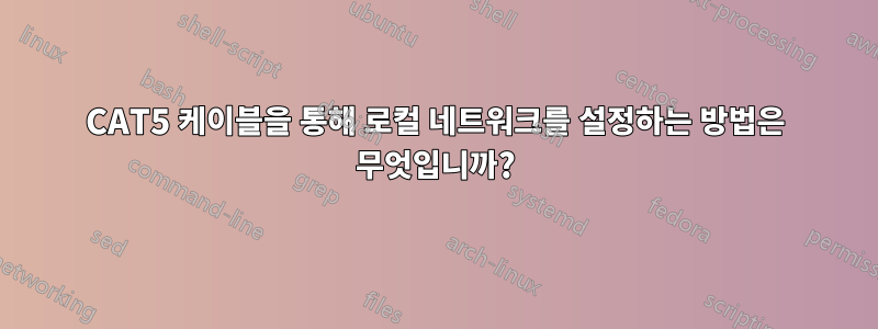 CAT5 케이블을 통해 로컬 네트워크를 설정하는 방법은 무엇입니까?